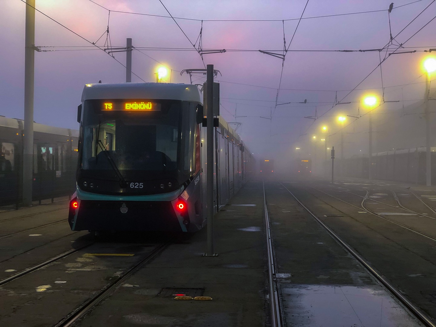 An impressive shot from our T5 Eminönü-Alibeyköy Tram Line in the early hours of the morning.